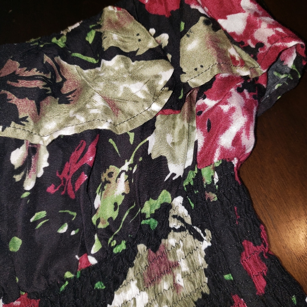 579 Mutli Colored Strapless Dress - Picture 4 of 4